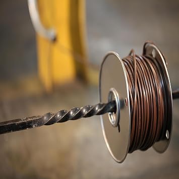 Southwire 18/5 Thermostat Wire, 250 ft, Brown Solid Copper CL2 Cable for HVAC & Alarm Systems
