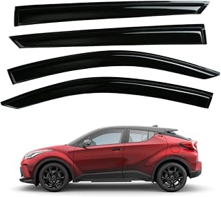 AUTORIFIC Side Window Deflector Smoke Tinted Tape-On Side Window Vent Visor Deflectors Rain Guards,4-Piece Set for 2018-2022 Toyota C-HR CHR 19 20 21
