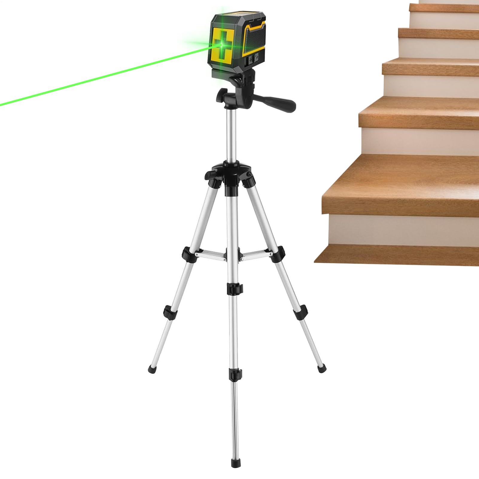 Treppiede Livello a Croce Livello di Precisione per Interni con Supporto | Attrezzatura per Allineamento e Installazione Idraulica Armadi Pavimenti Pareti Giardino Esterni