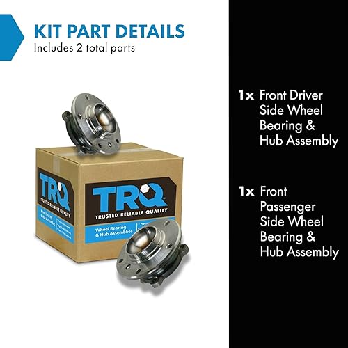 Vista 815 de TRQ Juego de 2 rodamientos de rueda trasera y conjunto de cubo con sensor ABS compatible con Ford Transit Connect 2014-2018