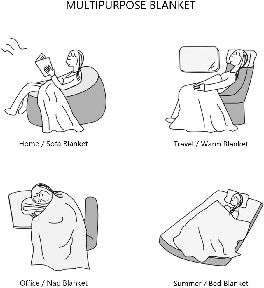 Andecor Soft Fluffy Faux Fur Throw Blanket - 50 x 60 Inches Plush Lightweight Warm Shaggy Fleece Blankets for Bed Couch Sofa Chair Home Decorative, Grey