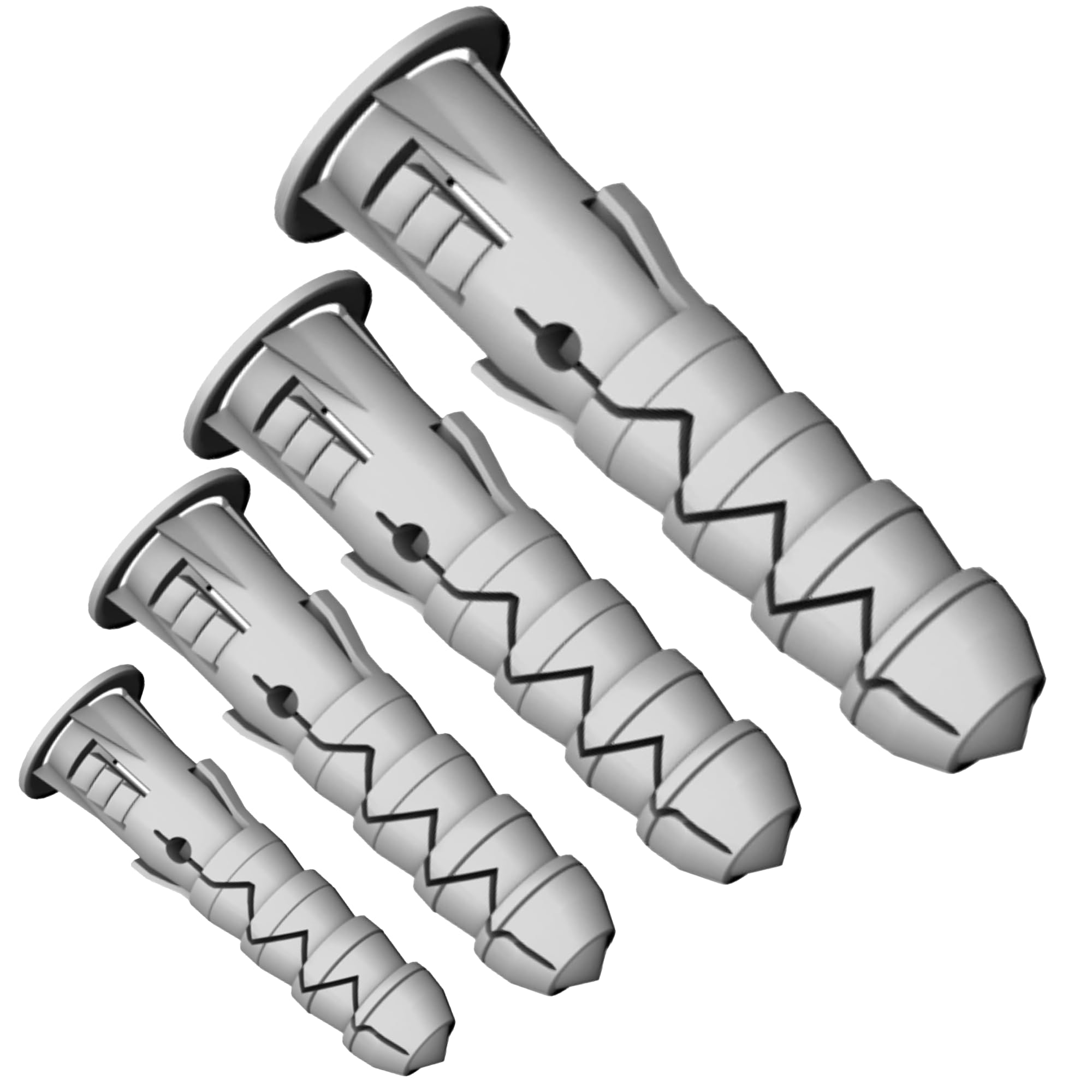 M12 x 60mm Wall Plugs (Pack of: 160) Expansion Screw Fixings Heavy Duty Multi Purpose Masonry Nylon Plug