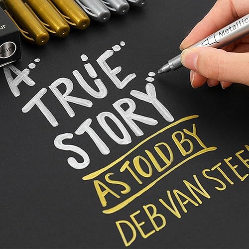 Miniatura 4 de Rotuladores permanentes de plástico, 1 unidad, rotulador de pintura artesanal, resina dorada y plateada, suministros de arte para garabatos