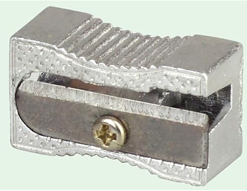 Miniatura 6 de NUOBESTY Sacapuntas a granel a granel, 10 sacapuntas manuales de metal con un agujero, para lápices de tamaño, sacapuntas de metal plateado