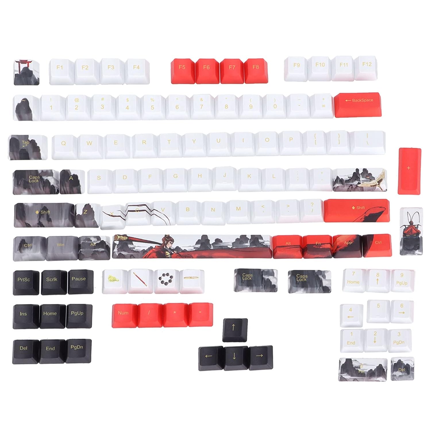 Keycaps, Ergonomic Design Oil Resistance Keycap Sets for Replacement ...