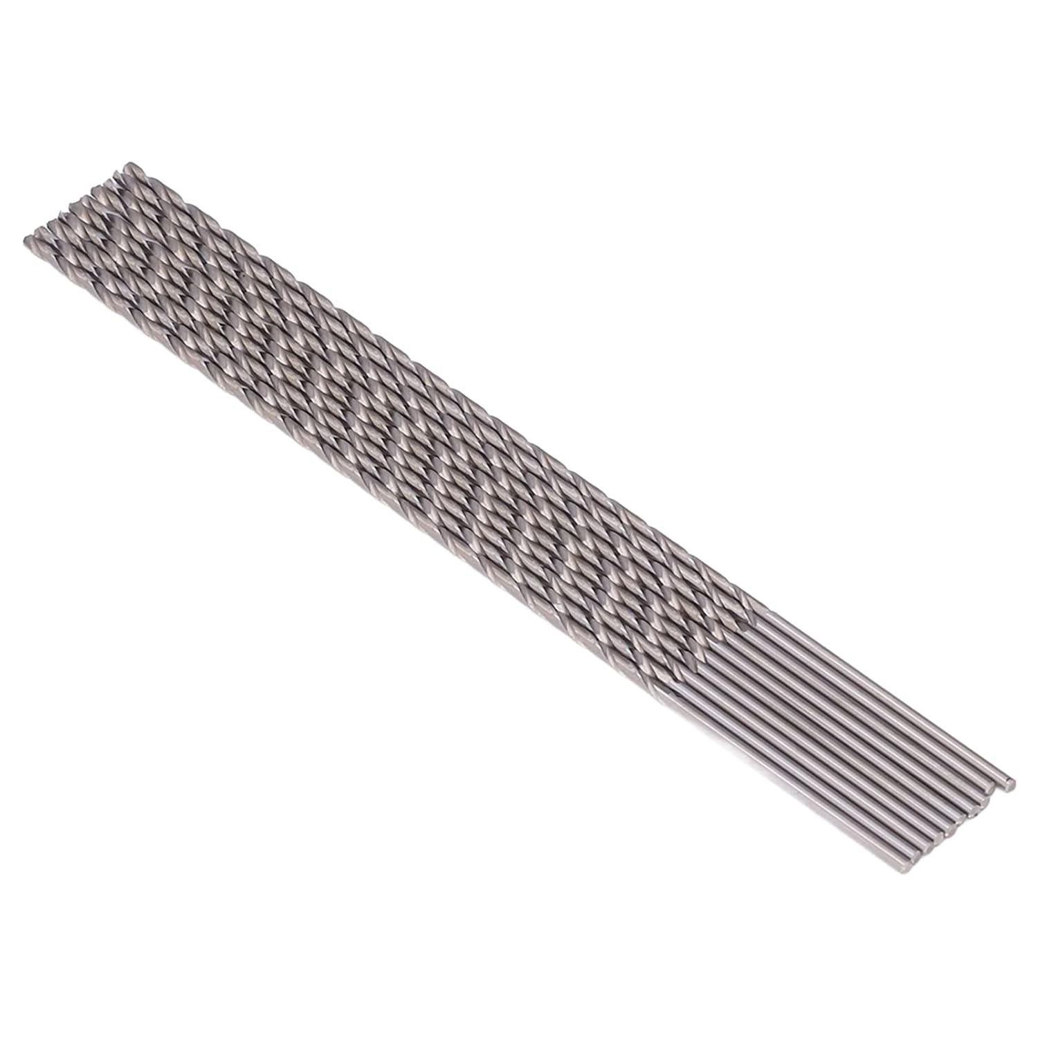 10Pcs Extra Long Drill Bit Set 7.87Inch High Speed Steel HSS Metal Drill Bits