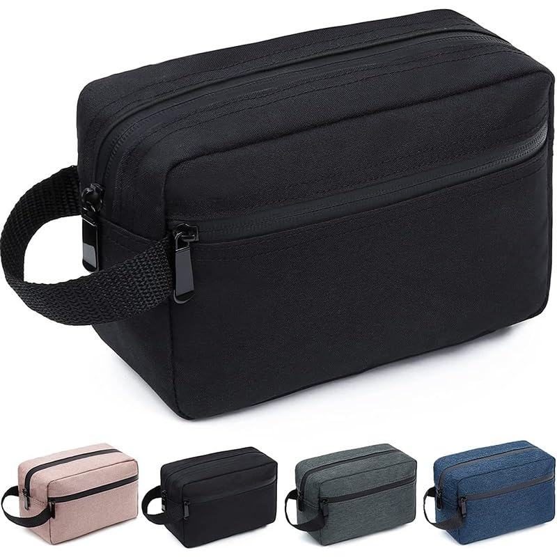 Beauty Case da Uomo, Borsa da Viaggio Portatile di Grande capacità in Tessuto, per Cosmetici, dispositivi elettronici e digitali, Antipolvere e Impermeabile.