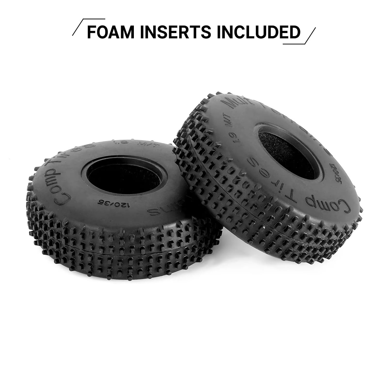 RC Car Repuestos Kit para TRX4 para SCX10 para Pro para Capra para Gen8 VS4-10 1/10 RC Crawler para Rock para Buggy 120 * 35 Mm Neumático De Rueda Multiterrenos 1,9"