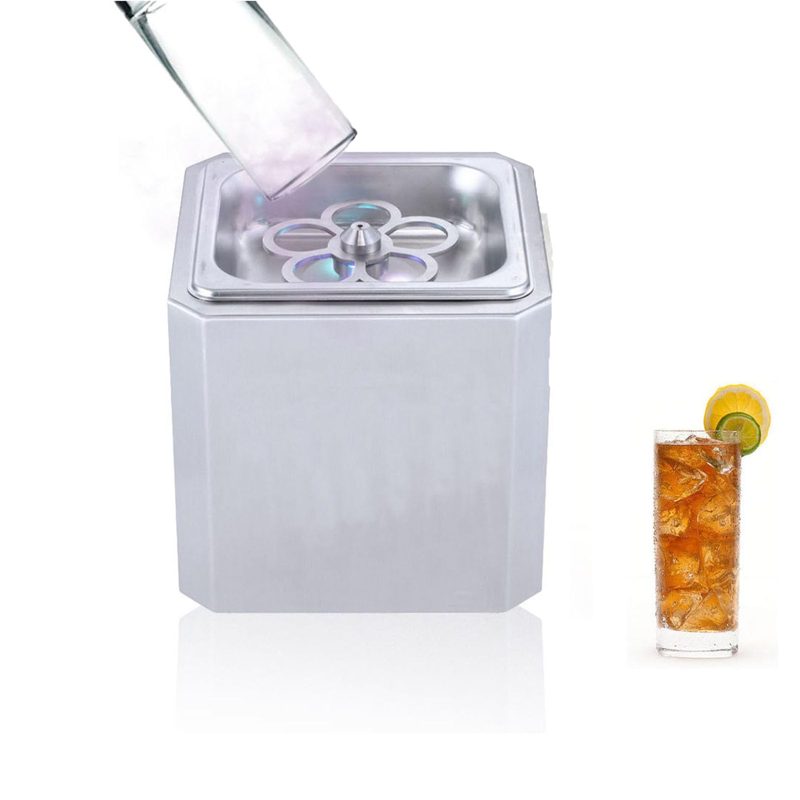 Enfriador de Vidrio con Enfriamiento Rápido de CO2 en 6 S | con luz LED para enfriar Bebidas Instantáneas, ideal para bar, Restaurante, Cocina, Cóctel, Cerveza, vino