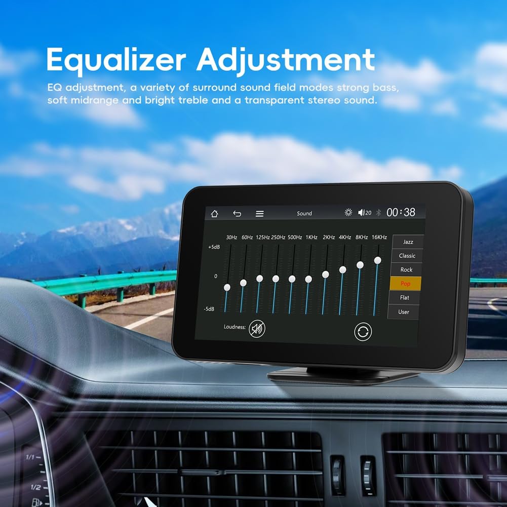 4,7'' Auto-Monitor CarPlay CarPlay Android Auto EQ Sound Armaturenbrett Screen Player Screen Player