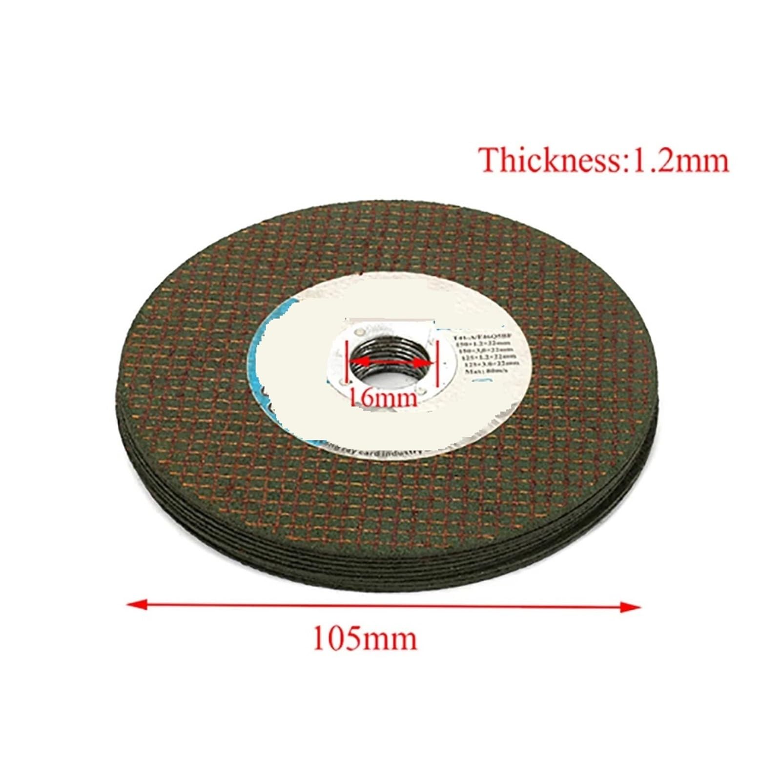 Metalowa tarcza tnąca, koła tnące z żywicy, 105 mm, 5 – 25 sztuk, narzędzie do obróbki metalu do szlifierek kątowych, 105 x 16 x 1,2 mm, 10 cali (10 szt.)