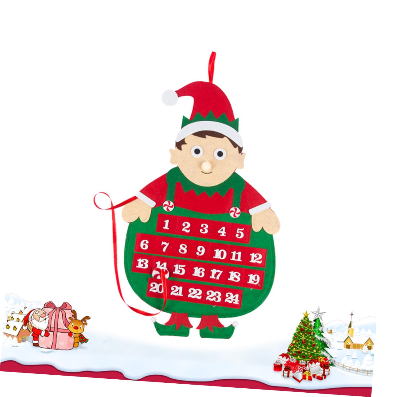 IMIKEYA 3 Stk Countdown-Kalender Krippendekor Weihnachten DIY Kalender Weihnachtsdekorationen weihnachts party Ornament festlicher Adventskalender kreativer Kalender Weihnachtssocken