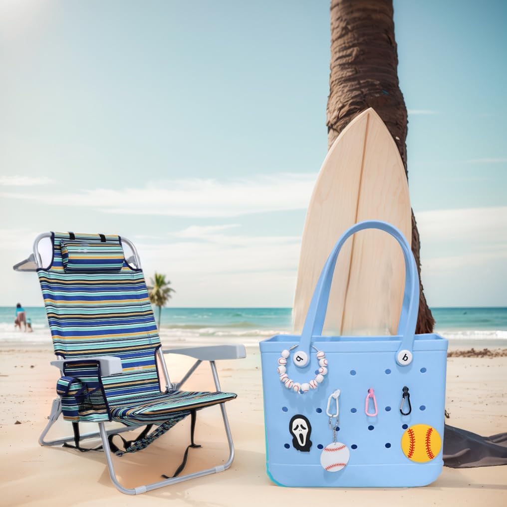 4Pcs Key Holder Set Charms for Bogg Bag,Insert Carabiners & Keychain Holders for Small & Large Beach Bags