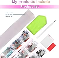 Vista 4 de Pintura de diamante 5D de animales, kits de pintura de diamantes para adultos y arte de diamantes de imitación de taladro redondo completo, decorado