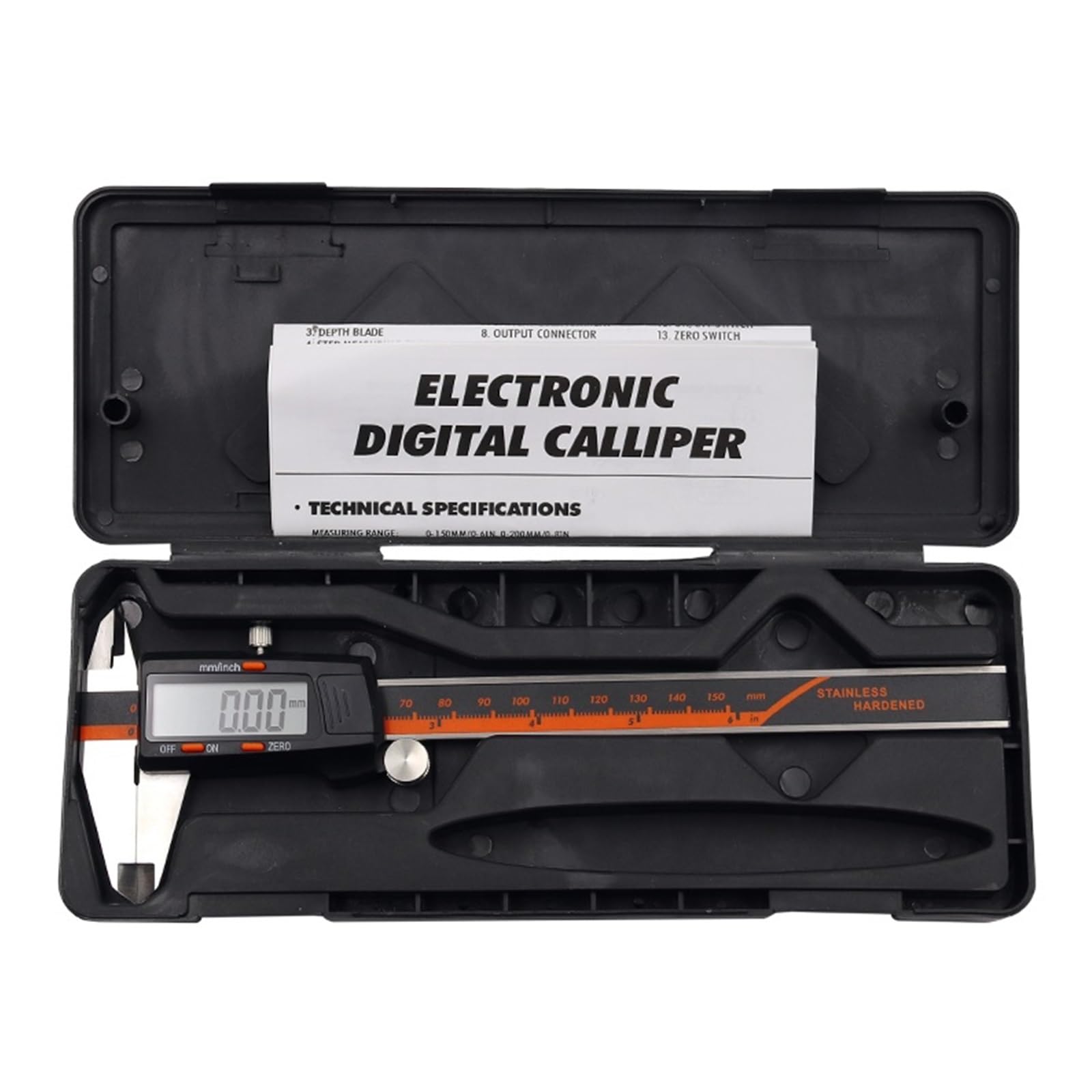 Suwmiarki z noniuszem 6 cali 0-150mm suwmiarki cyfrowe ze stali nierdzewnej elektroniczna suwmiarka cyfrowa metalowy mikrometr narzędzie pomiarowe