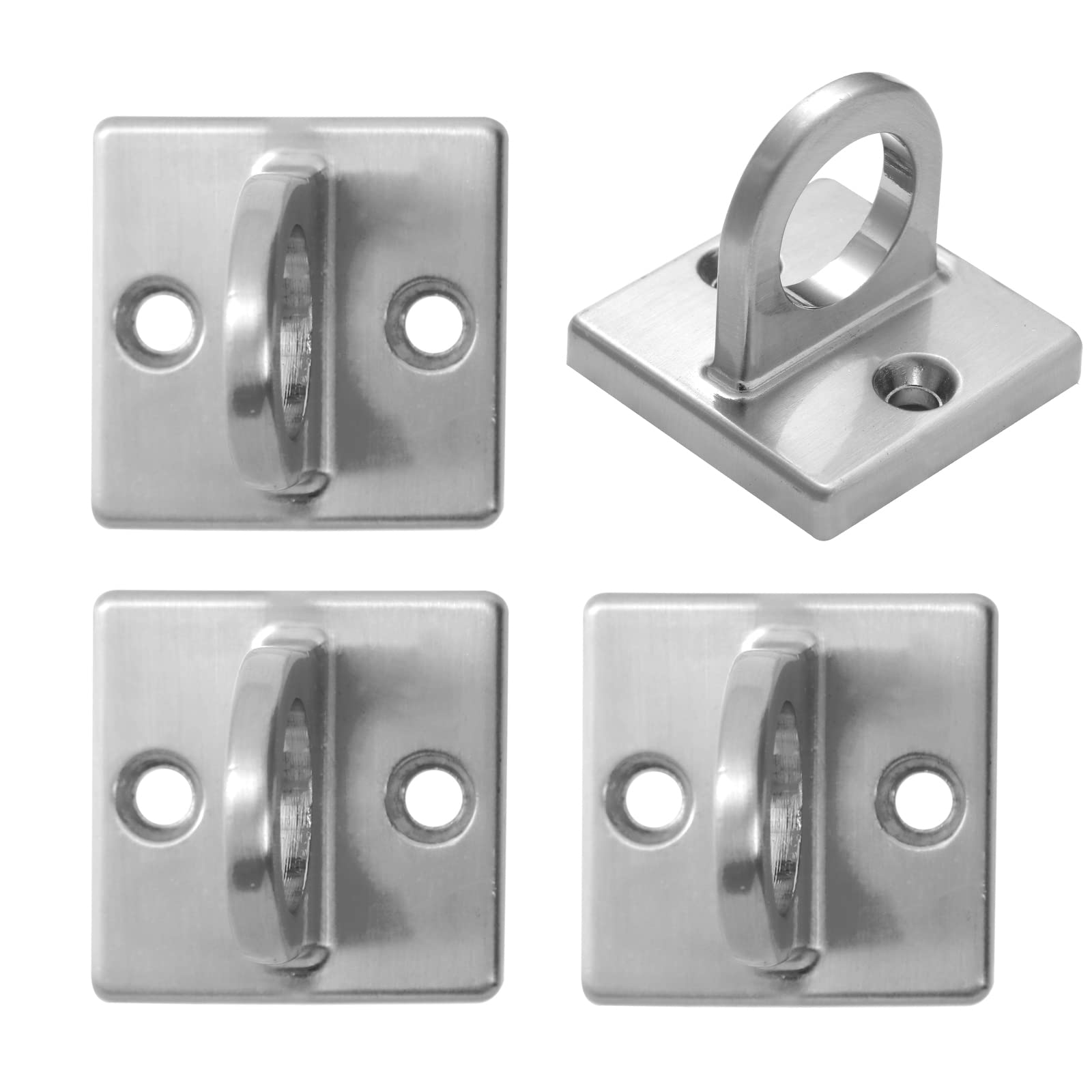 4 Pcs Wall Screw Mount Crowd Control stanchions Safety barriers Silver Hanging Circle Hook for Twisted Barrier Velvet VIP Rope