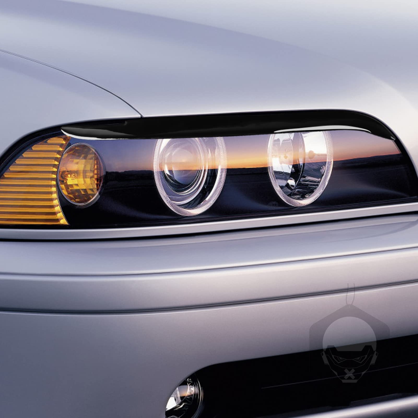 Autoscheinwerfer Augenbrauen,Für BMW E39 1997-2003,Scheinwerfer Lampe Aufkleber Augenlider Trim Cover