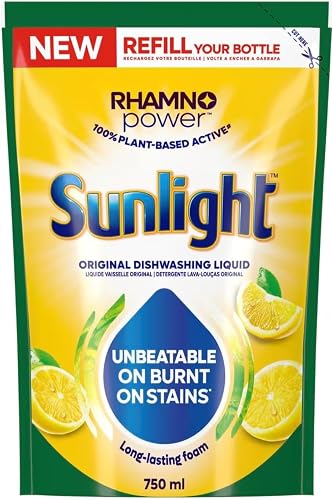 Sunlight Original Degreasing Dishwashing Liquid Detergent Refill 750ml.× 10