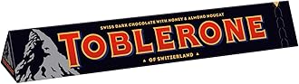 Toblerone Swiss Dark Chocolate with Honey and Almond Nougat, 3.52-Ounce Bar (Pack of 20)