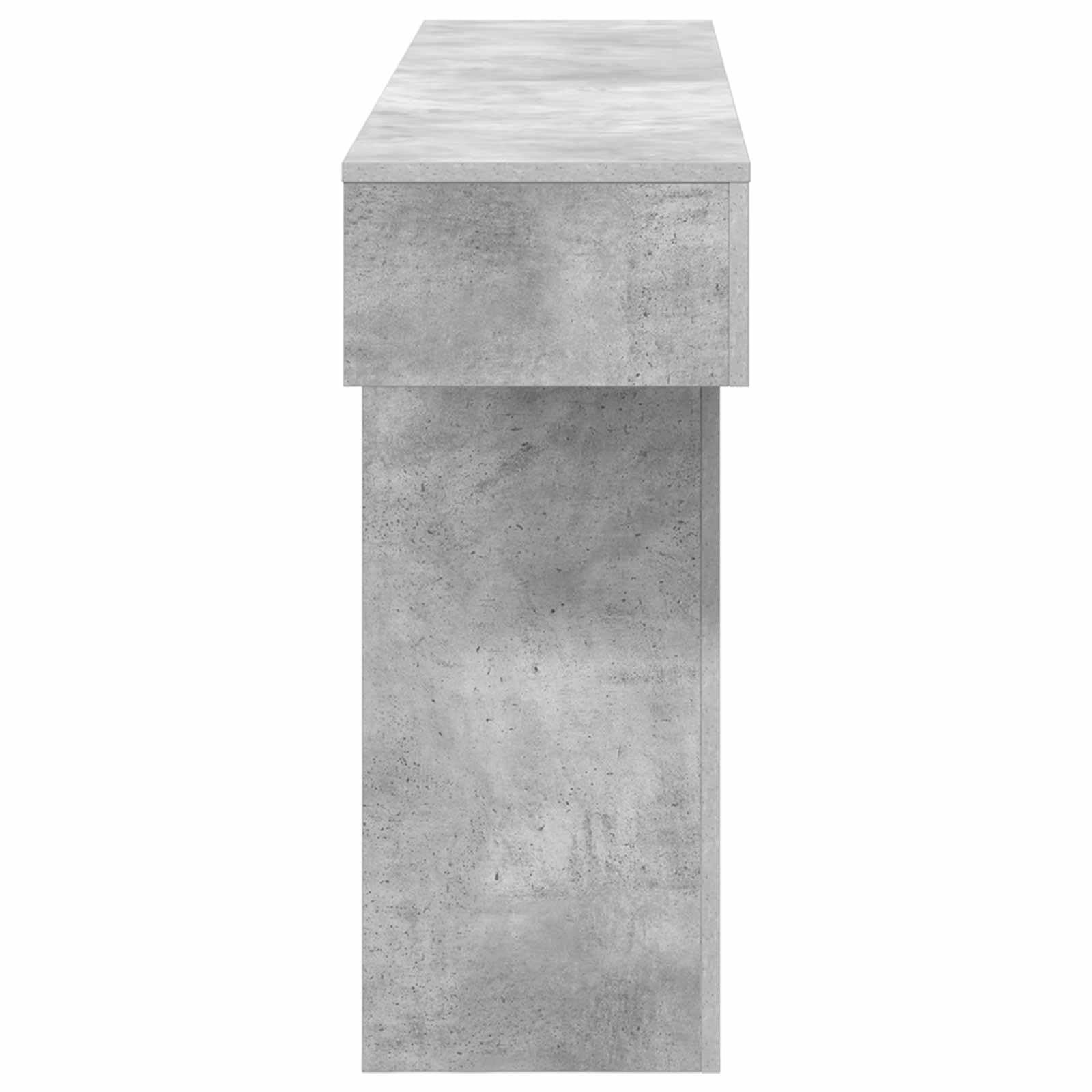 Générique Tavolo consolle grigio cemento 160 x 30 x 74 cm con ripiano design moderno minimalista per ingresso, soggiorno o sala da pranzo, robusto e funzionale.