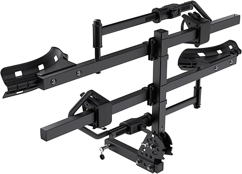 Miniatura 2 de TANX Portabicicletas para bicicletas eléctricas, soporte de bicicleta de neumático grueso para enganche de remolque de 2 bicicletas, plataforma