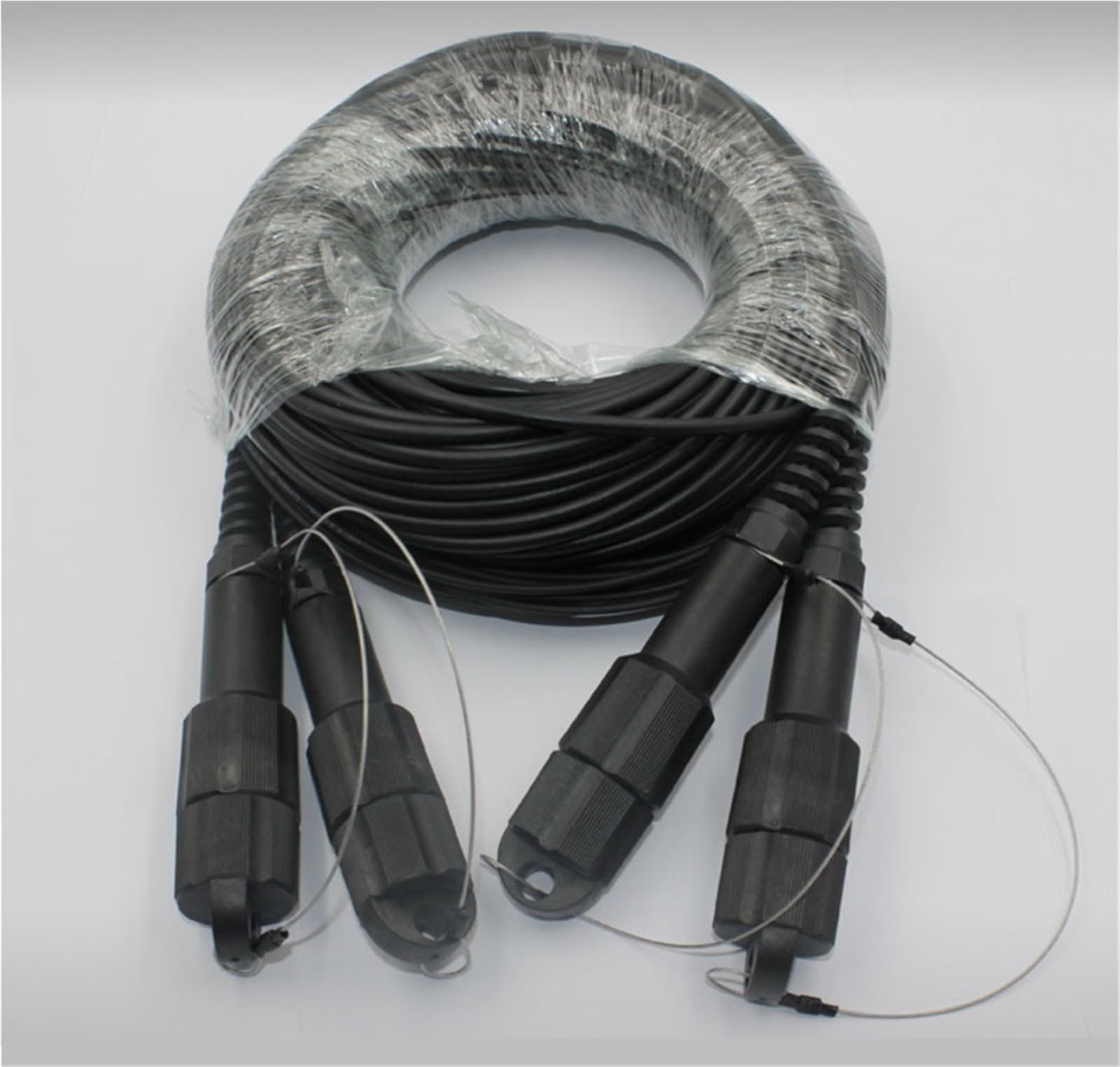 Câble patch en fibre blindée TPU 8 fils 1-50 m PDLC LSZH SM noir 8C SC LC FC ST A monomode 8 fibres optiques 20M30M40M (2 m 3 pièces LSZH LC-LC)