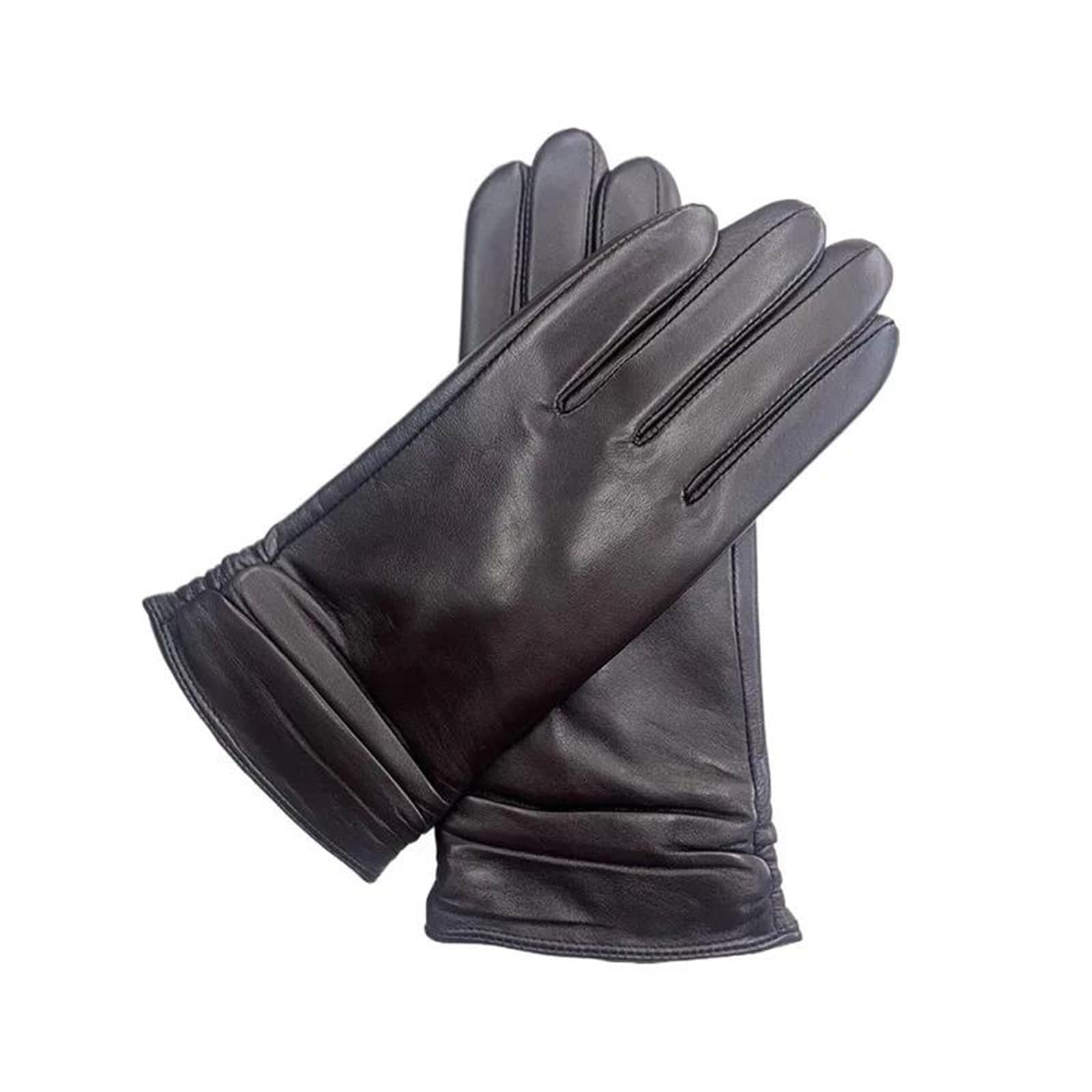 Guanti da donna in vera pelle di pecora addensare inverno caldo touchscreen messaggistica guida moda vestito guanti