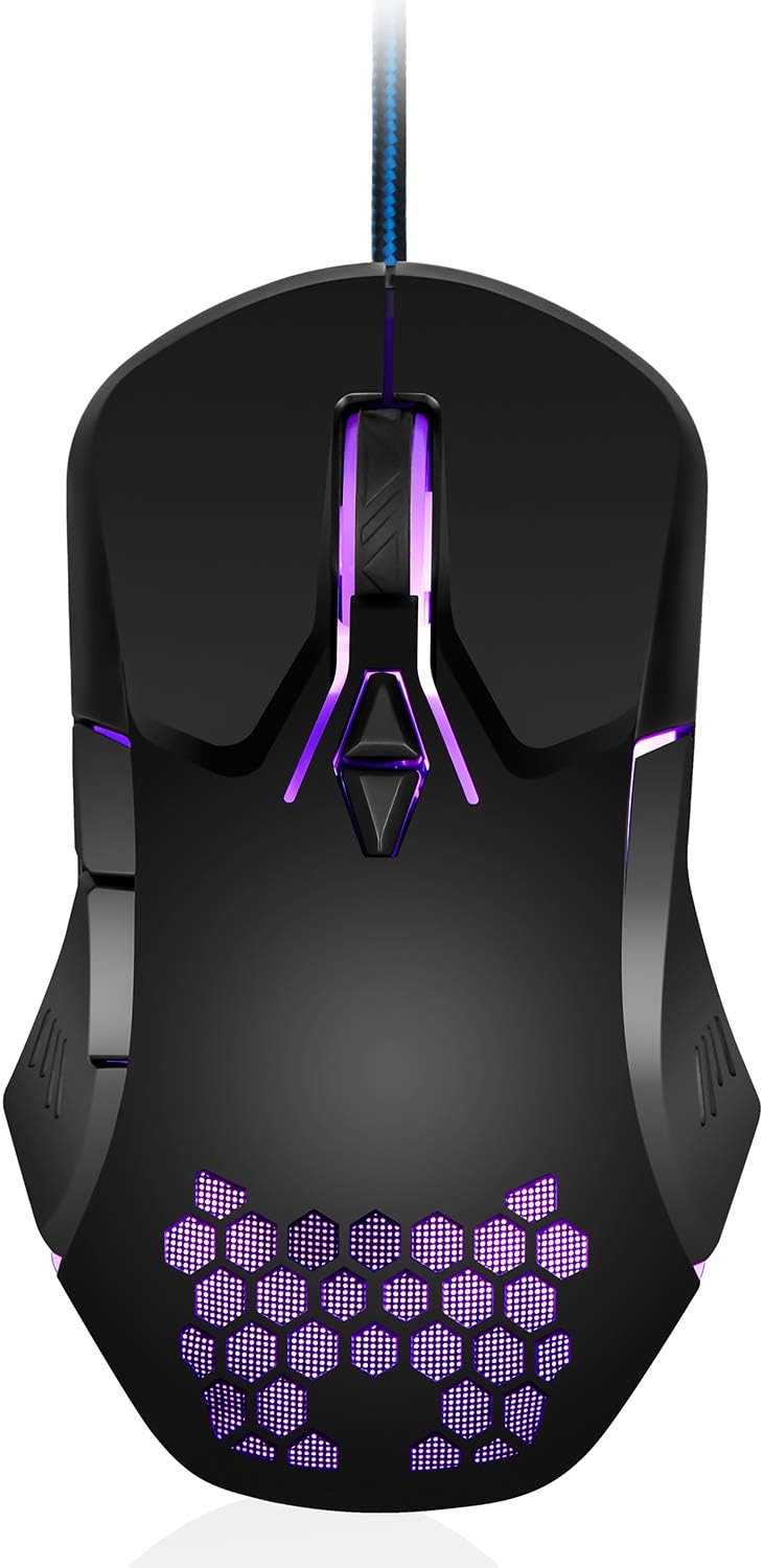 Amazon.com: Wired Gaming Mouse Rainbow Light Spectrum Backlit Ergonomic ...