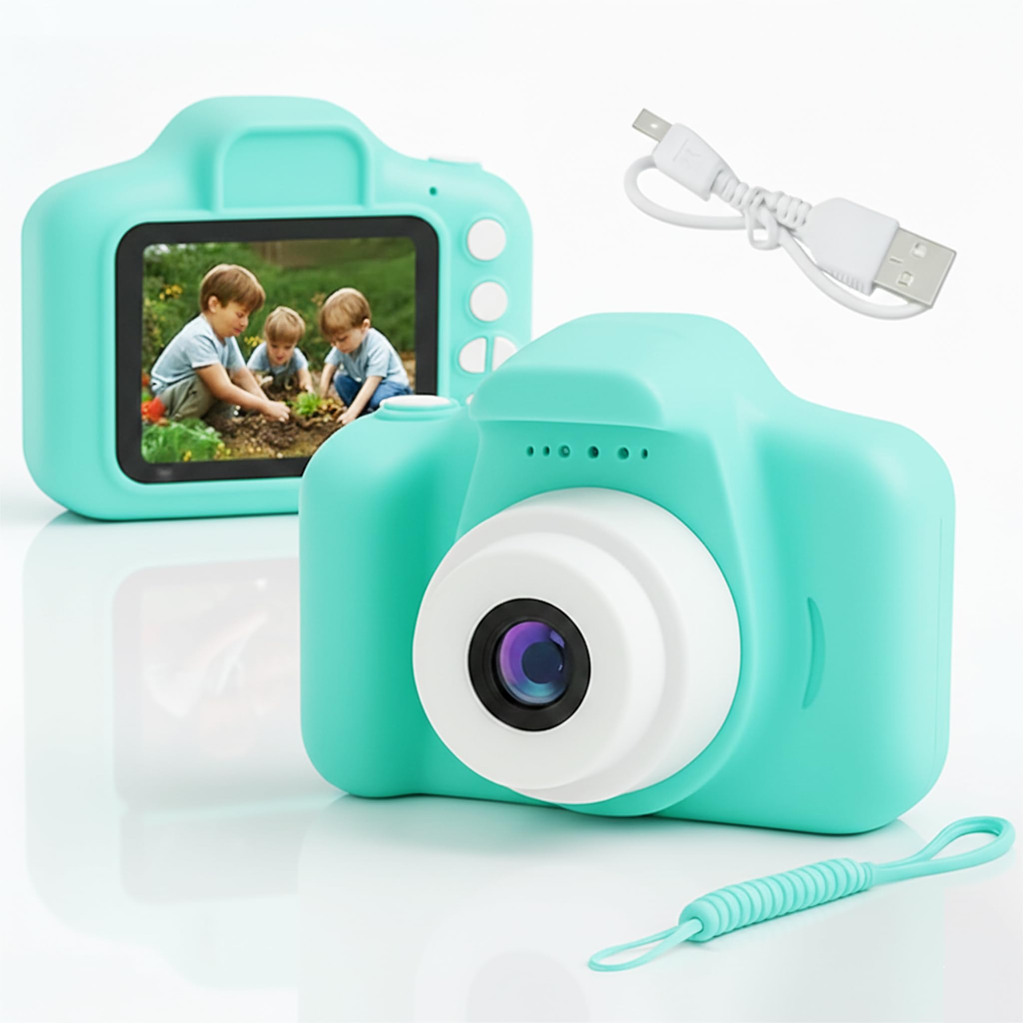 SNAPTRON Digital Camera for Kids 3.0MP 1080P HD Video Camera with 2-Inch IPS Screen & 32GB Capacity| USB Rechargeable Mini Camera Toys for Kids| Educational Toys for Boys Girls 7-14 Years (Green)-image-31