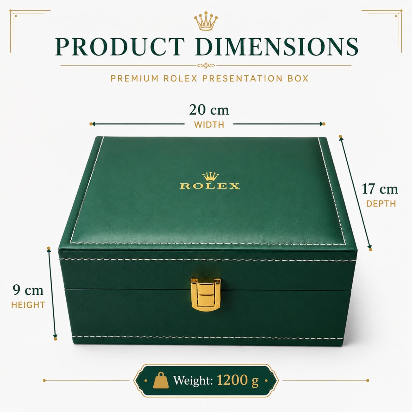 Scatola Regalo Presentazione Orologi Verde Set Imballaggio Completo Custodia Conservazione Supporto Display Set per Rolex