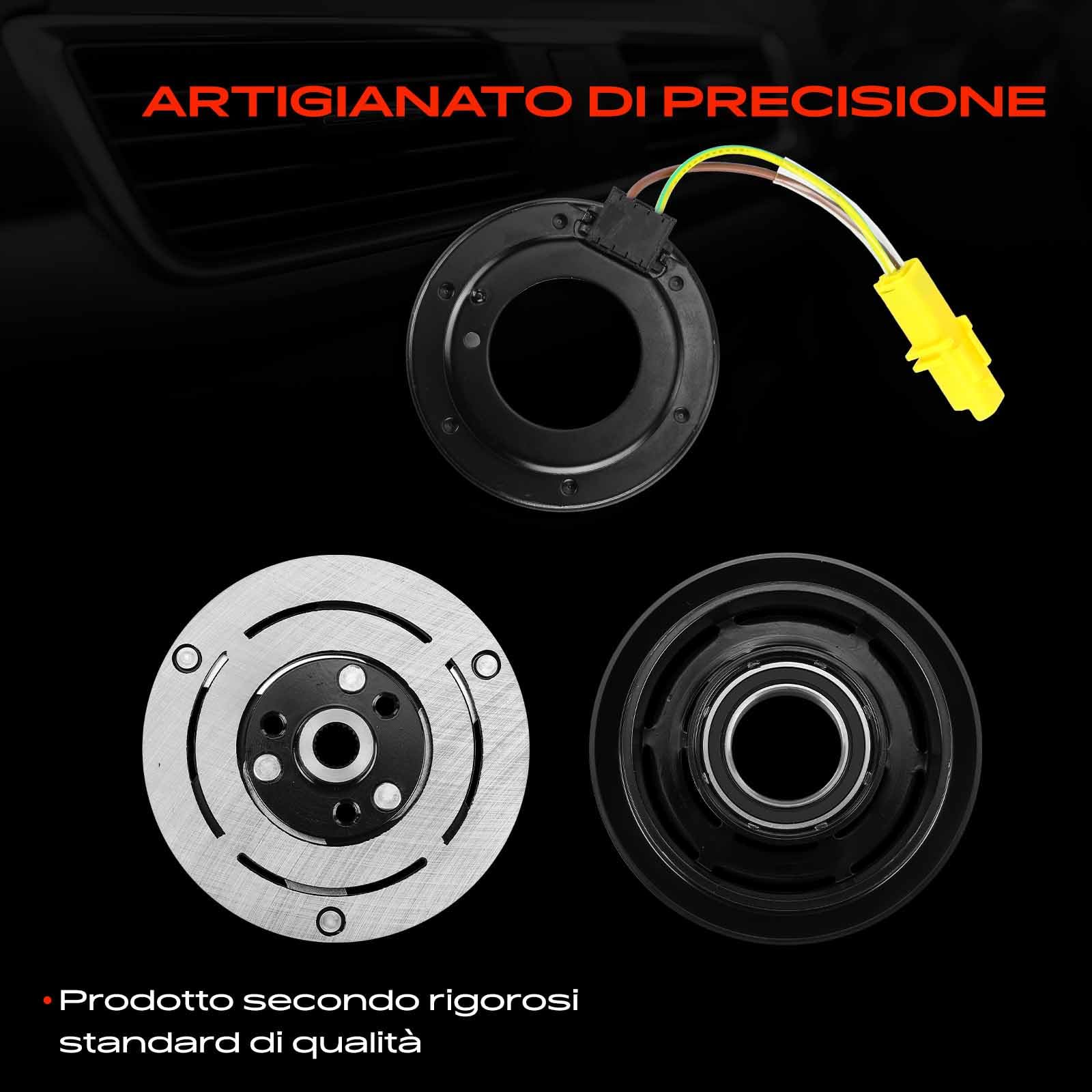 Frankberg Compressore Magnetico AC Compatibile con Twingo II CN0 1.2L Clio III BR0/1 CR0/1 1.2L Clio III Grandtour KR0/1 1.2L Modus/Grand Modus F/JP0 1.2L Wind E4M 1.2L Replace# 8200578856