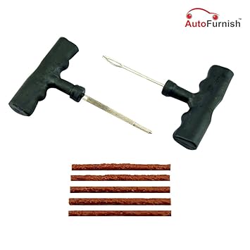 Autofurnish Auto Black Tubeless Tyre Puncture Plug Repair Kit