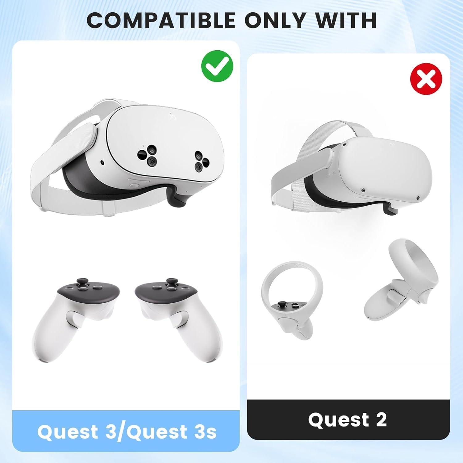 2stk professionell Handschlaufen für Oculus Meta Quest 3/3s, Weiß Verstellbar Controller-Handbänder Einfach zu Befestigen VR-Zubehör für Oculus Meta Quest 3/3s - 3