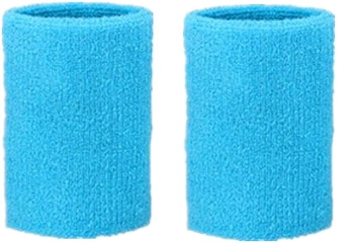 Kagogo 3 Inch Cotton Sports Wristband/Sweatband for Basketball Tennis and Other Sports, Price/Pair (White) : Sports & Outdoors