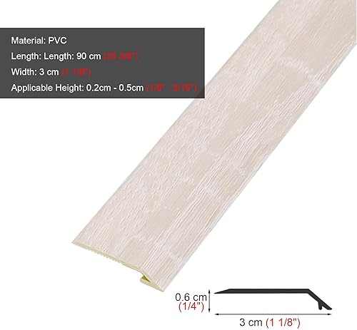 Miniatura 10 de Kunovo Tira de transición de pendiente autoadhesiva, cubierta de borde de umbral de PVC antitropiezo para el hogar, hotel, oficinasrestaurante,