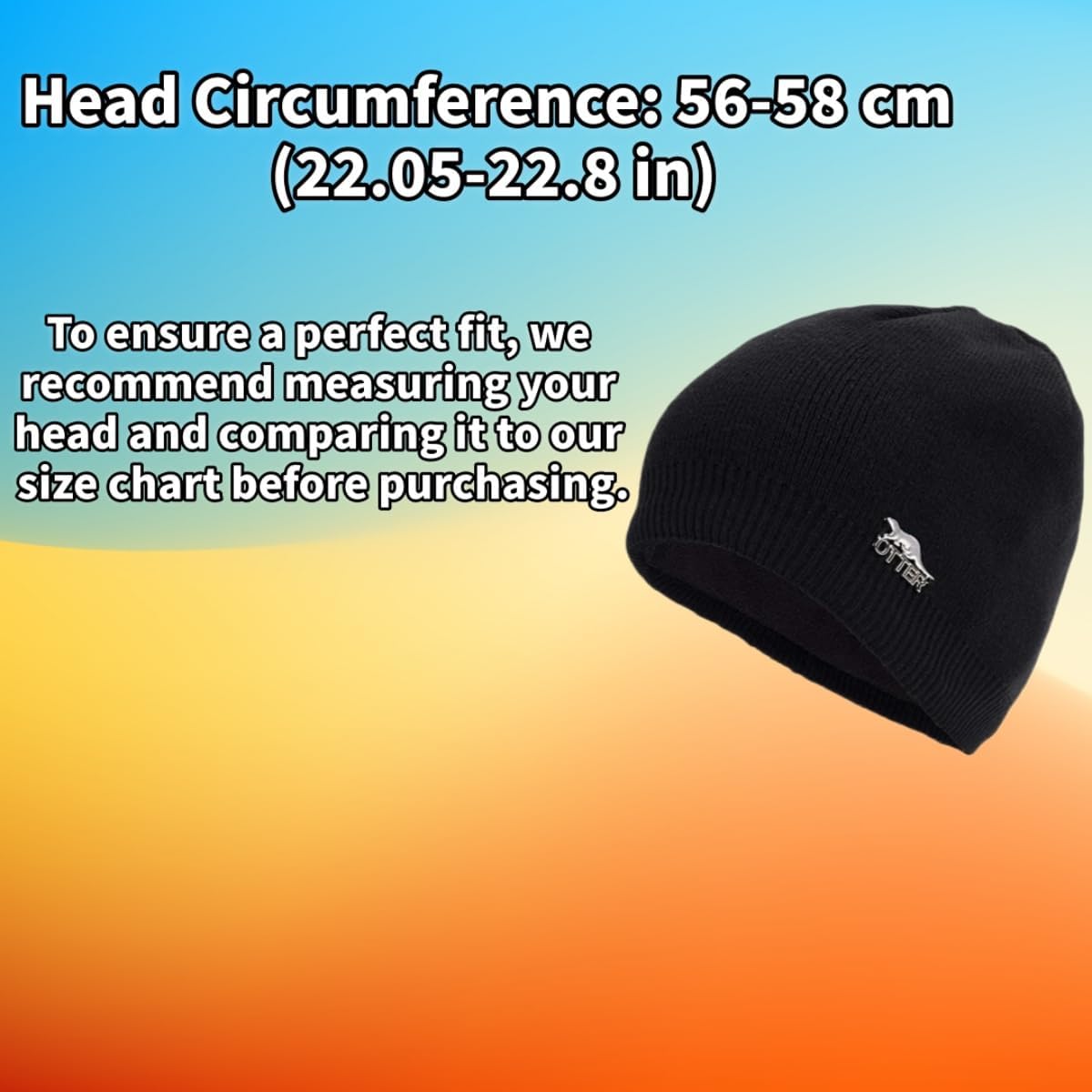 100% Waterproof Windproof Beanie Hat - Fleece Lined Skull Cap for Men & Women Warm Winter Knit Cap for Hiking, Skiing. - Image 3