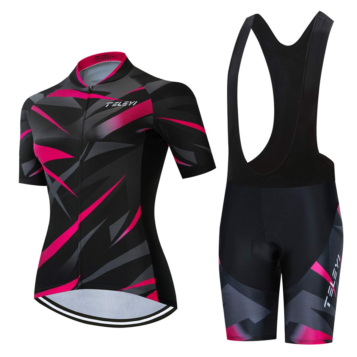 Radtrikot-Set für Damen, Trägerhose, Anzüge für Sommer, Rennrad, Cc6504-2a, 46