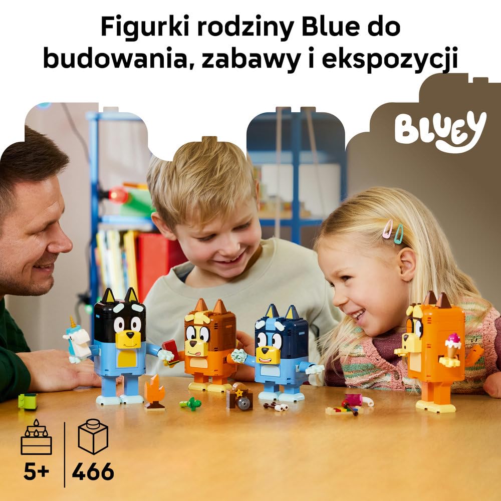 LEGO Blue Rodzina Blue z klocków 11217 | Figurki, zabawka dla 5-latka, pomysł na prezent dla dzieci, klocki dla dziewczynki i chłopca, 466 elementów