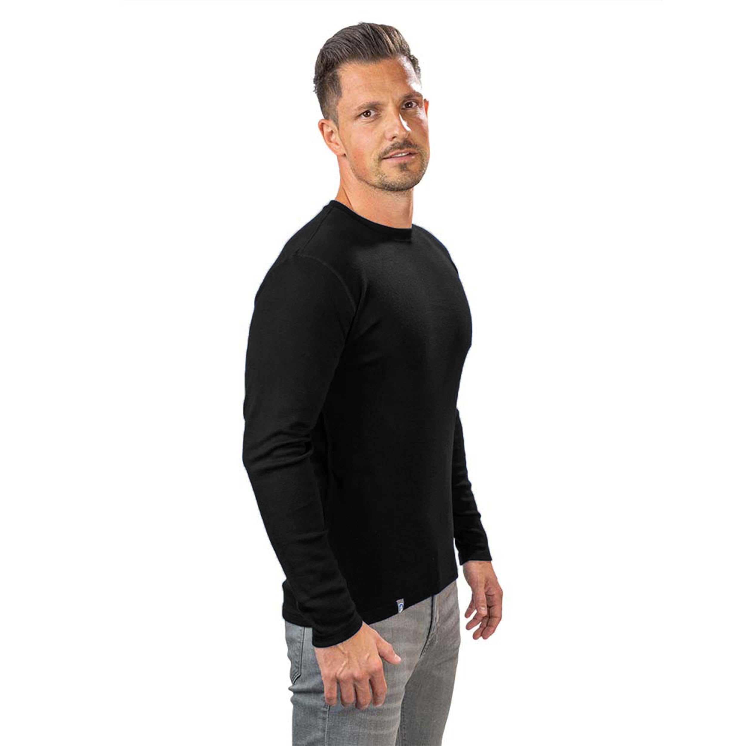 ALPIN LOACKER 100 Merino Langarmshirt Herren 230g/m2 Feinste Merinowolle Unterwäsche Thermooberteil Outdoor Sport