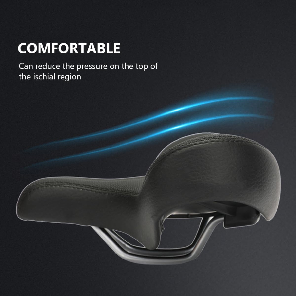 Cabilock Sella per Bicicletta Comoda Donna Design Ammortizzante in Pelle Pu e Schiuma Poliuretanica, per Ciclismo Outdoor a Lunga Distanza