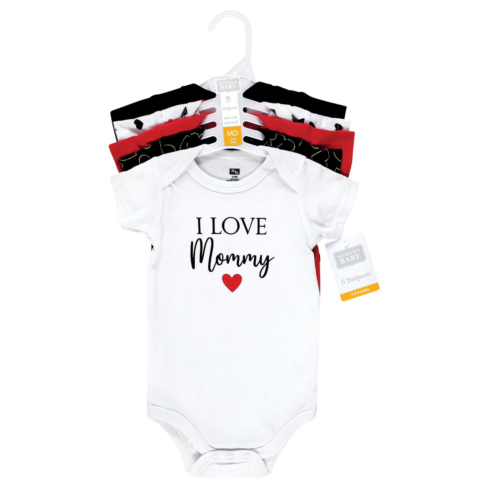 Hudson Baby Body de algodón para bebés