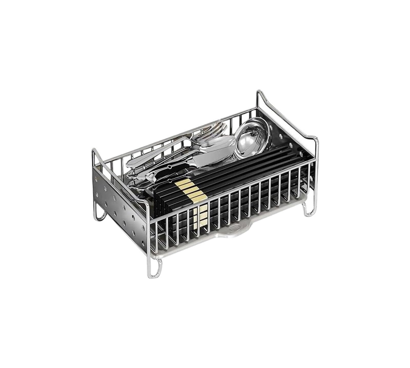 FGJsfhrDTU Cutlery drainer, Square 304 stainless steel Chopstick Household Kitchen Organizer Spoon Chopsticks Basket