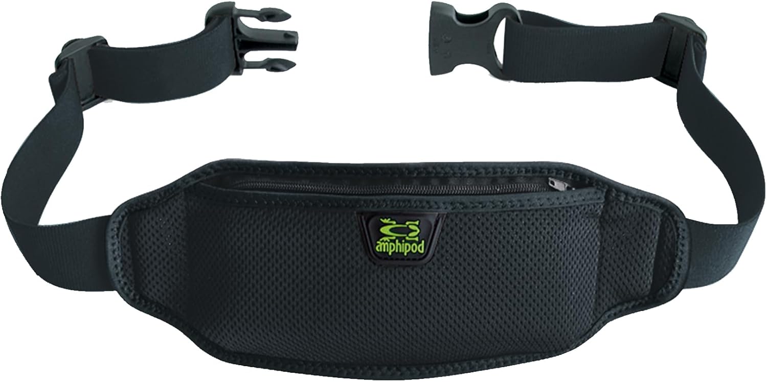 Amphipod AirFlow Lite Waistpack, Minimalist Runners Storage Fanny Waist Pack for Running, Jogging & Walking, Men & Women - Black - L - Image 1 of 6