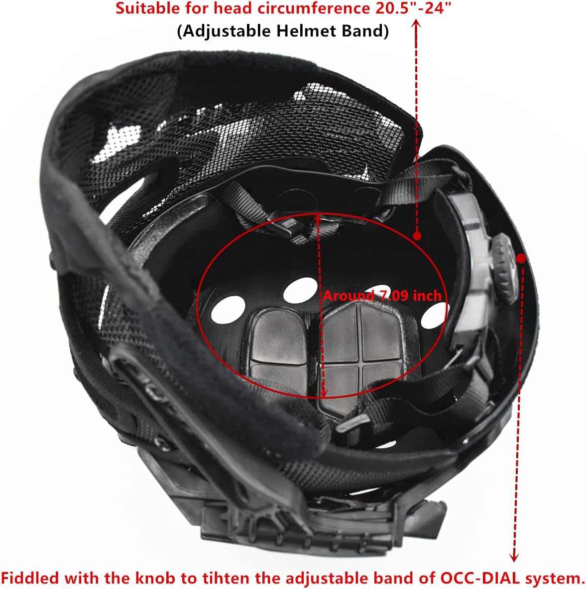 iMeshbean® Fast Tactical Helmet Combined with Full Mask and Goggles for Airsoft Paintball CS and Other Outdoor Activities Free Size