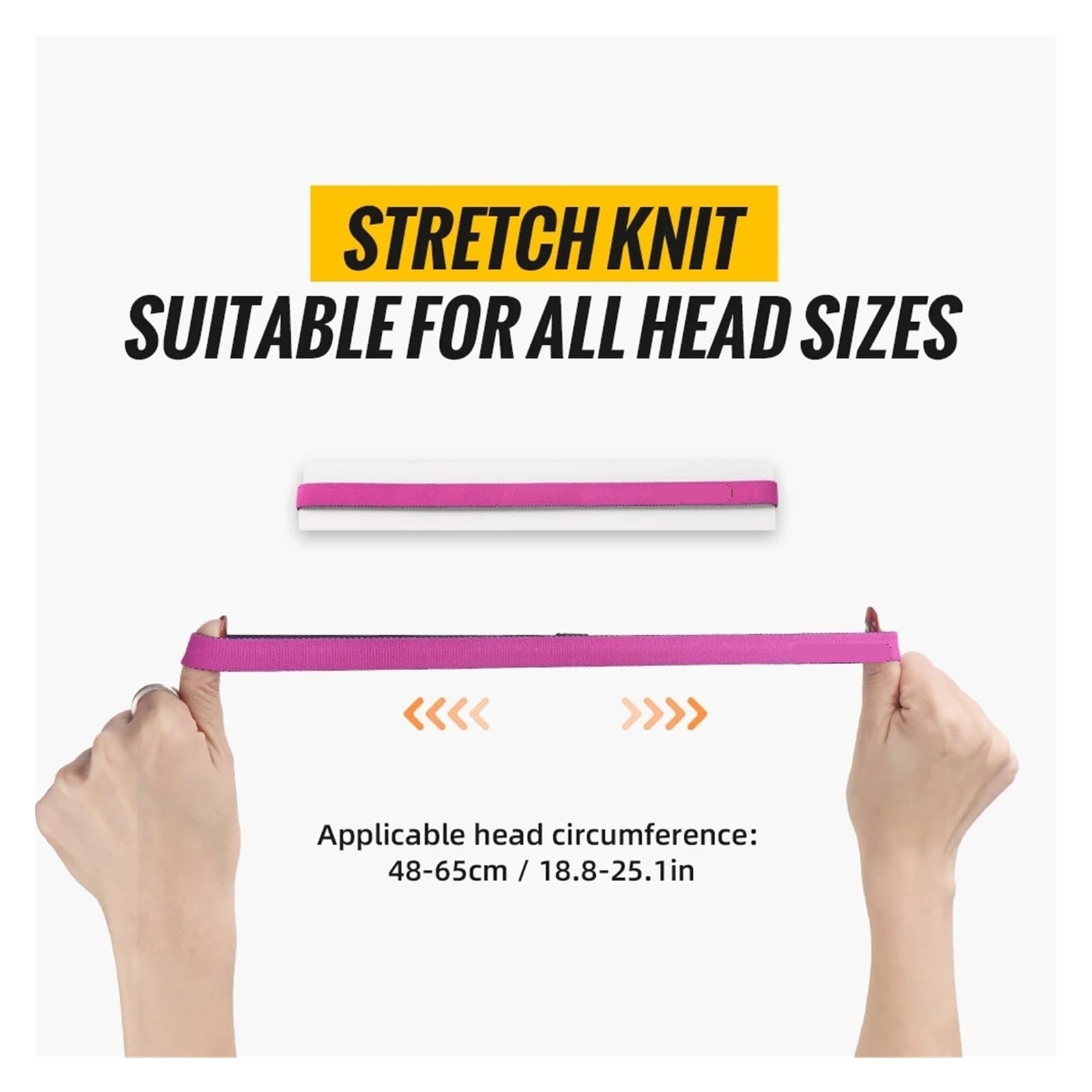 2 uds Diadema Deportiva Antideslizante Cinta for el Pelo for Ciclismo Silicona elástica