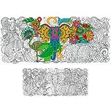 BZaber Jumbo Animal Mandala Coloring Poster - Giant African Wild Animal Coloring Poster Wall Art Decor Coloring Sheets for Kids Adults, Bedroom Living Room Classroom Decor, DIY Painting Craft (55“x23)