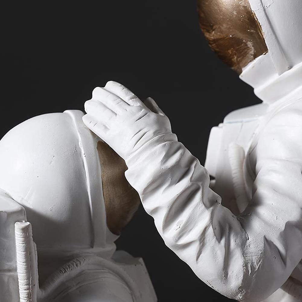 WXKAGF Dekoracja posągu astronauty Żywica kosmonauta Zachęcaj do figurki Dzieci Chłopcy Figurka Dekoracja Ozdoby do domowego biura Wystrój salonu Ozdoba Prezent