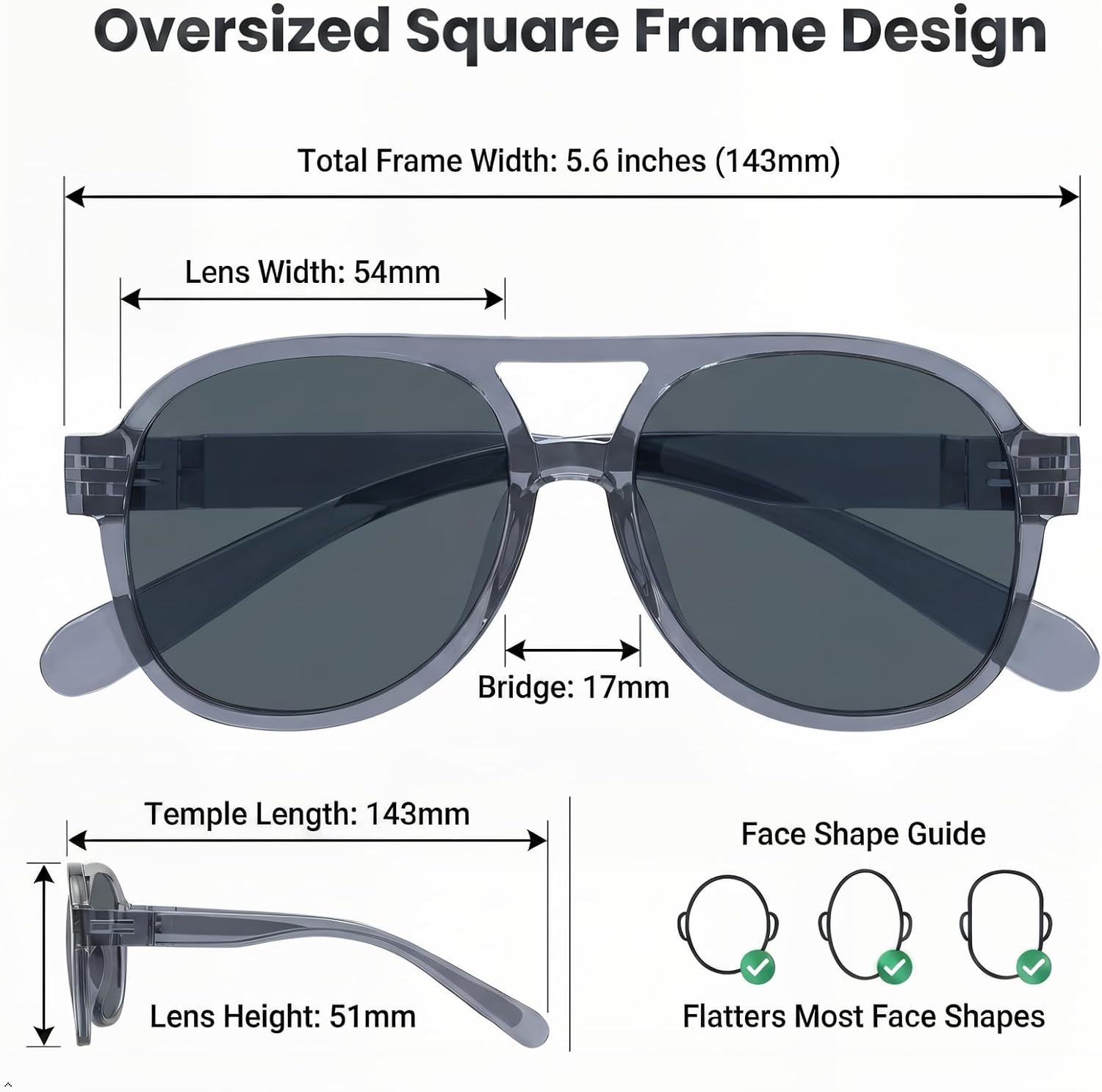 Eyekepper Sunglasses Men Womens, Sun Glassesfor Man, Small Shades image 3
