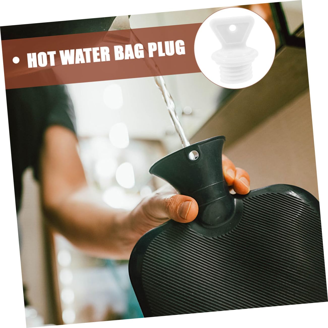 IWOWHERO 4sets Hot Water Bottle Stoppers Replacement Small Stoppers for Hot Water Bag 3pcs*4