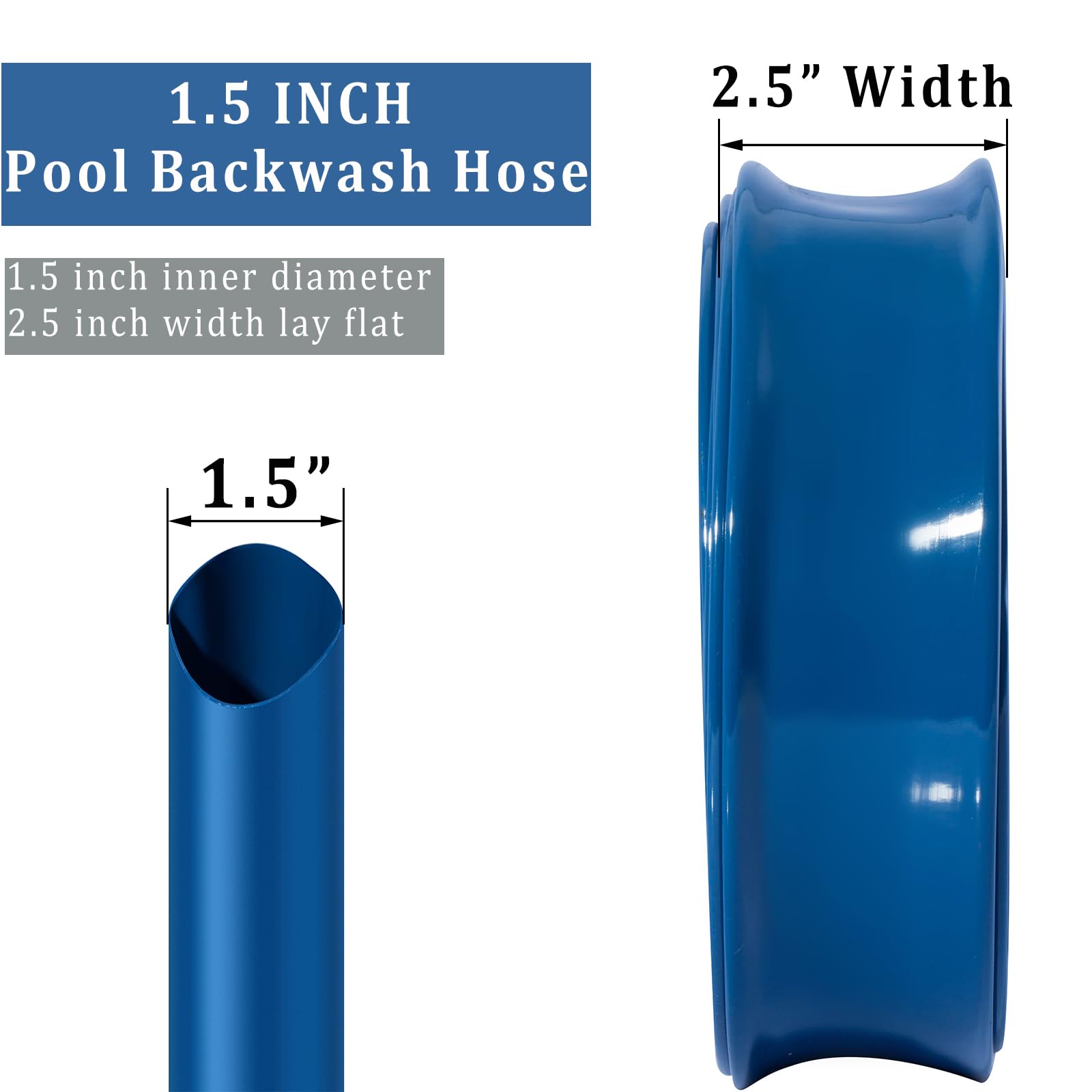 Snapklik.com : ZY-hosetube Pool Backwash Hose 1 1/2 Inch 100 Ft Thicken ...